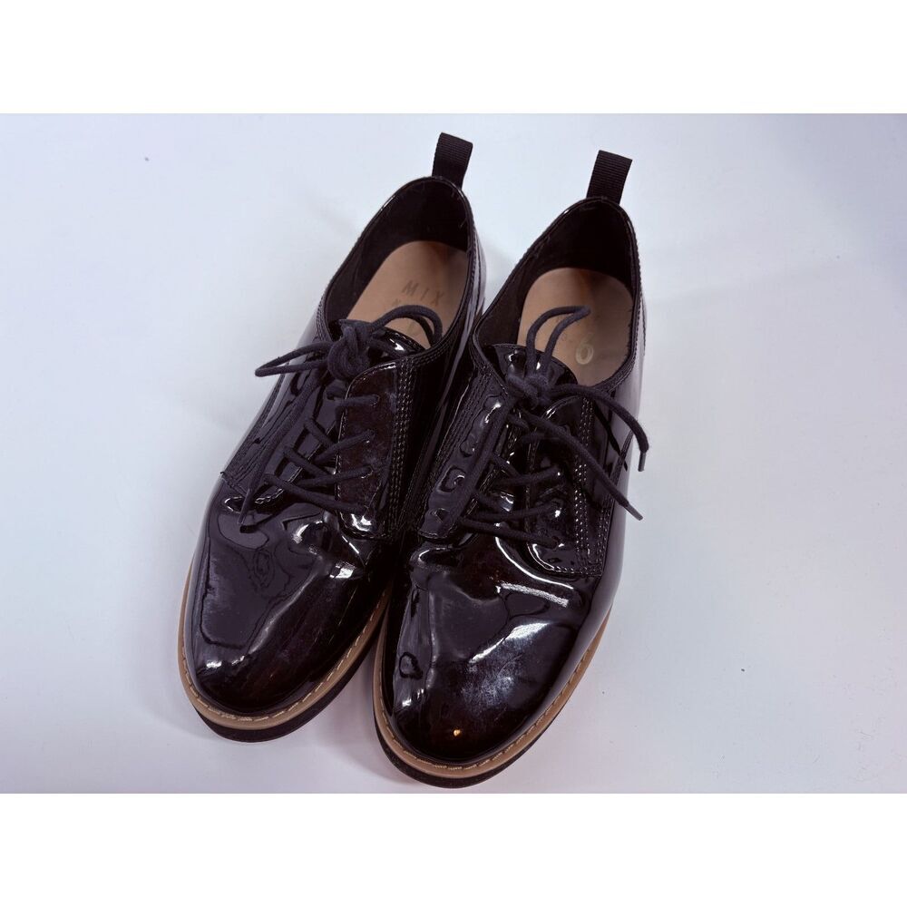 Black Patent Leather Lace Up Shoes | Waterproof Oxford Sneakers